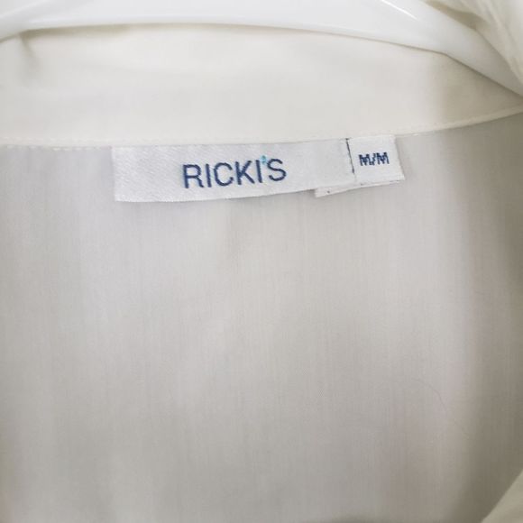 RICKI'S off white classic button down Ladies Shirt medium - Picture 5 of 6